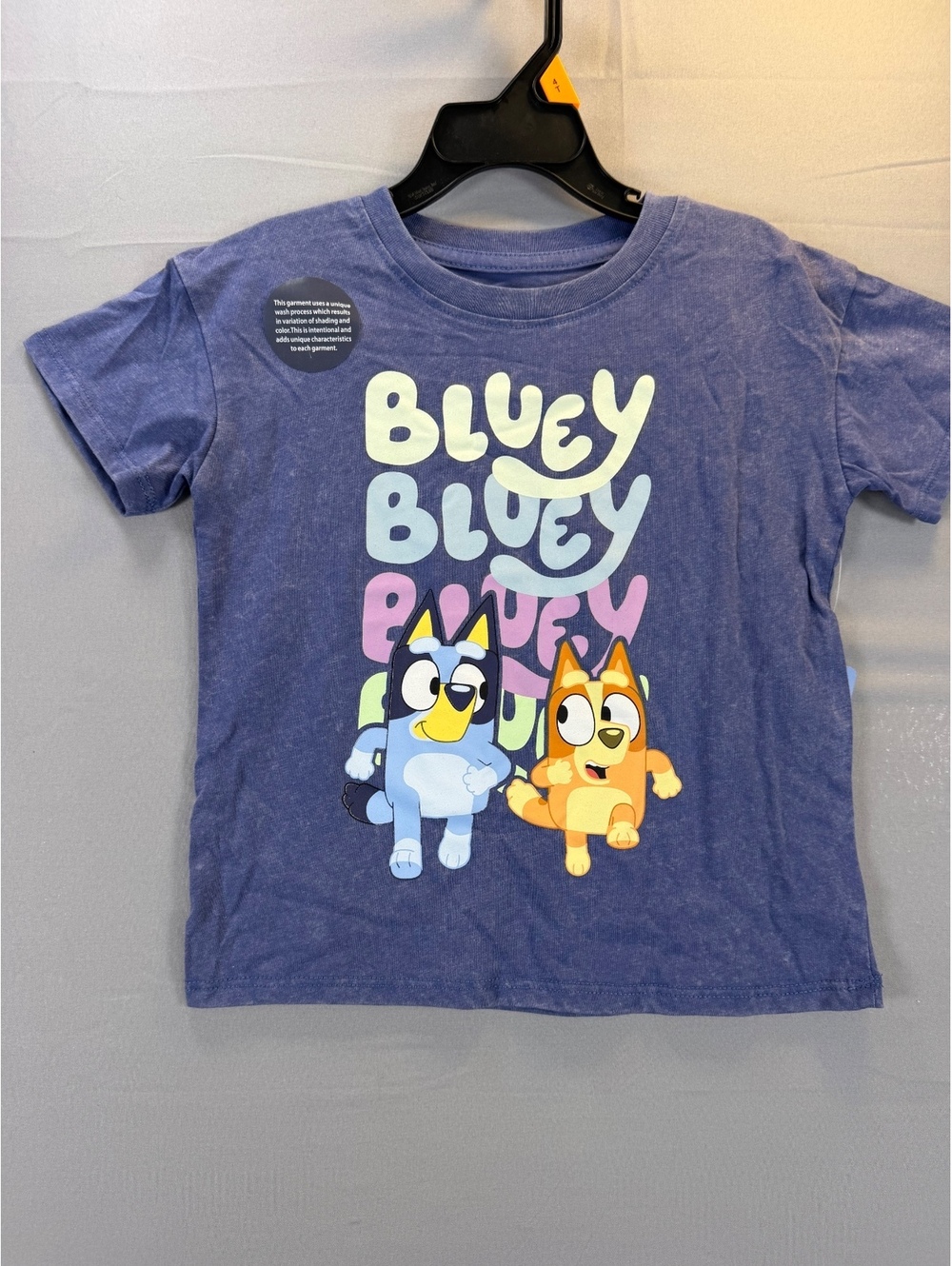 Bluey Toddler Graphic Tee Size 4t Mineral Washed Bluey and Bingo